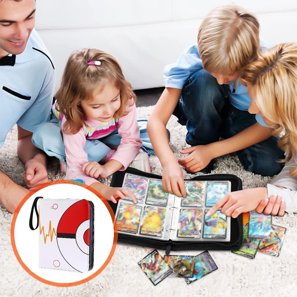 PATPAT Poke-mon Binder, Trading Cards Collector Album for 400 Poke-mon Cards Cartoon Prints Zipper Bag Trading Card Binder Poke-mon Cards Pack Collection Bag Game Cards Case Gift for Kids Boys Girls PATPAT Poke-mon Binder, Trading Cards Collector Album for 400 Poke-mon Cards Cartoon Prints Zipper Bag Trading Card Binder Poke-mon Cards Pack Collection Bag Game Cards Case Gift for Kids Boys Girls
